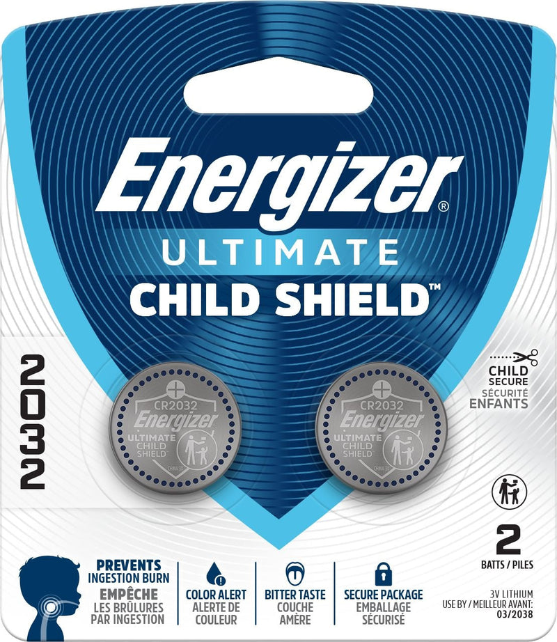 2032 Child Shield Lithium Battery, 2-Pack C5463