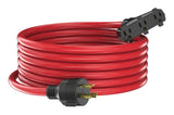 30A 25-ft Triple-Outlet Extension Cord, Red