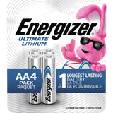 Ultimate Lithium AA Batteries, Long Lasting, All Purpose, 4-pk