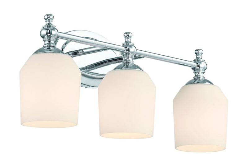 3 Light Vanity Light with Etched Shades G1599