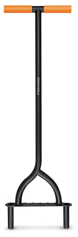 Heavy-Duty Two-Prong Extended Reach Steel Coring Aerator with T-Handle, 38-in