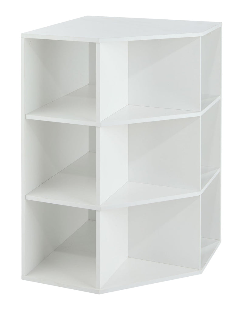 9-Cube Corner Unit Open Shelf Organizer, White S4281