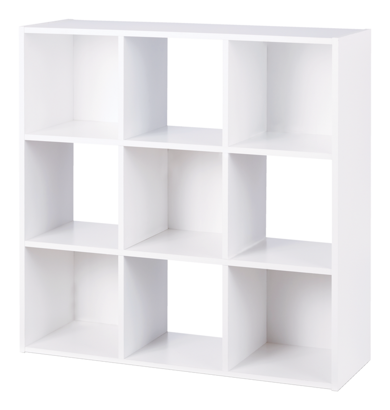 9-Cube Storage Organizer, Bookcase/Bookshelf, White Q8972