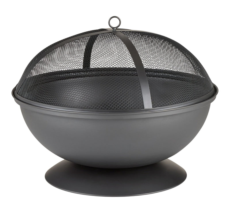 Steel Round Wood Burning Fire Pit/Fireplace, Rust-Resistant, 25-in M1619