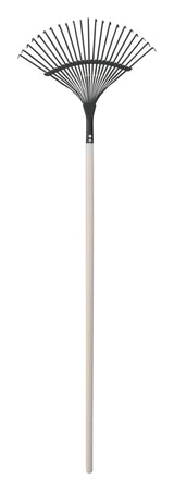 16-in Wide Metal 22-Tine Leaf Rake, 48-in Hardwood Shaft
