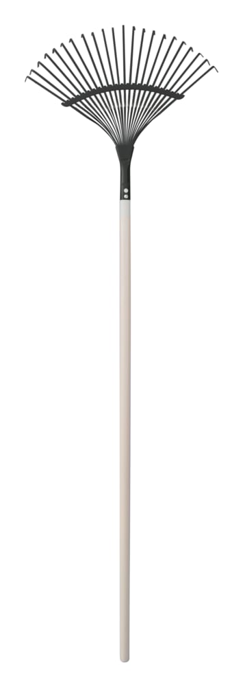 16-in Wide Metal 22-Tine Leaf Rake, 48-in Hardwood Shaft D5354