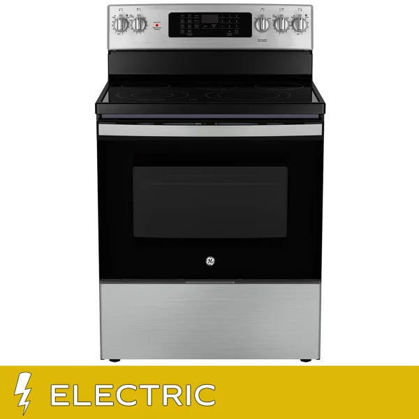 GE 30 in. 5.0 cu. ft. Electric Convection Range with No-Preheat Air Fry X9522
