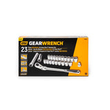 Pass-Thru 3/8-in Drive Socket Set 23-pc, SAE/Metric