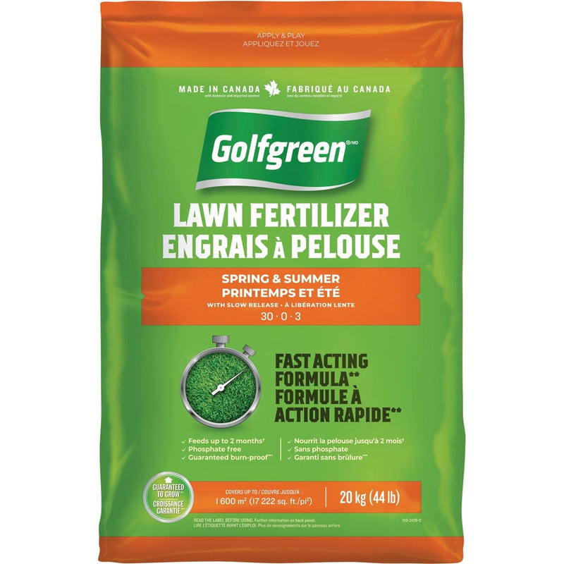 Spring & Summer Lawn Fertilizer, 30-0-3, 20-kg C2682