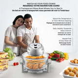 Glass Air Fryer, Silver