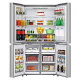 Hisense 31.5 in. 17 cu. ft. Stainless Steel Counter Depth 4-Door Refrigerator with Triple-Zone Function