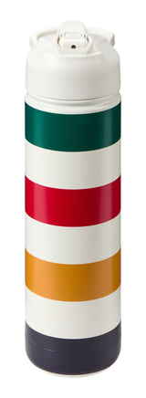 Stripes Signature Water Bottle, 26-oz, White