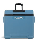 12V Portable Electric Cooler with Wheels, Blue, 40-L
