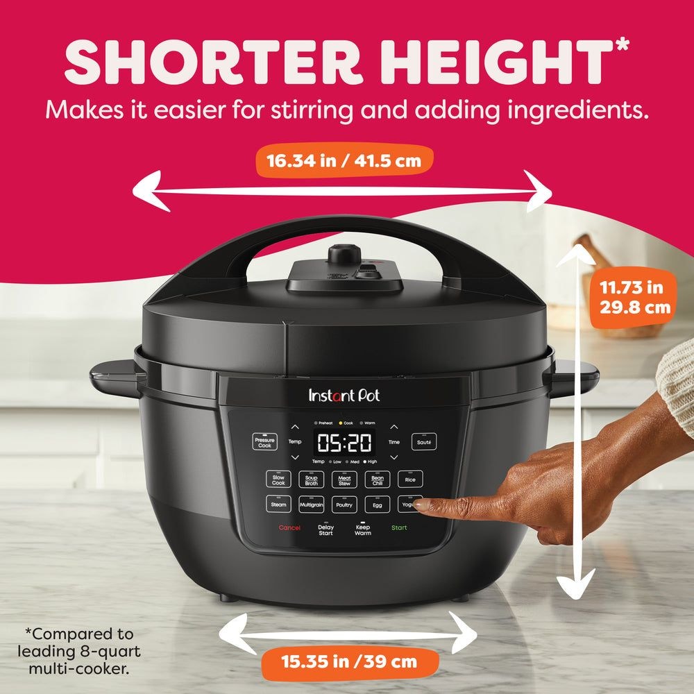 Wide Base Pressure Cooker with Easy Release, 7.5-qt