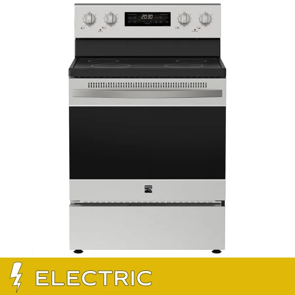 30 in. 5 cu ft. Stainless Steel Electric 4 Burner True Convection Range with Air Fry D8866