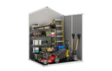 Manor Resin Outdoor Storage Shed with Fixed Window, Grey, 6-ft x 5-ft