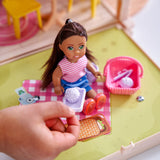 Tote-ables Cottage Doll House Playset for Kids, Includes Doll, Ages 3+