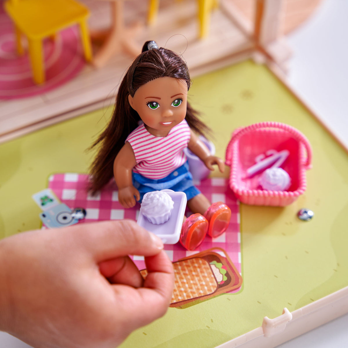 Tote-ables Cottage Doll House Playset for Kids, Includes Doll, Ages 3+