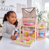 Tote-ables Cottage Doll House Playset for Kids, Includes Doll, Ages 3+