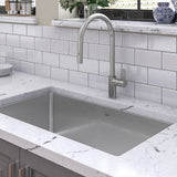 Brookmore Undermount Single Bowl Off Set Waste Kitchen Sink, 32.5-in x 18.1-in x 9-in, Stainless Steel