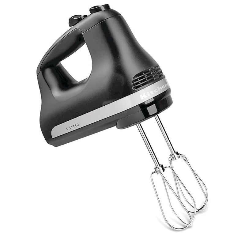Compact 5-Speed Hand Mixer with Stainless Steel Accessories, Black J397