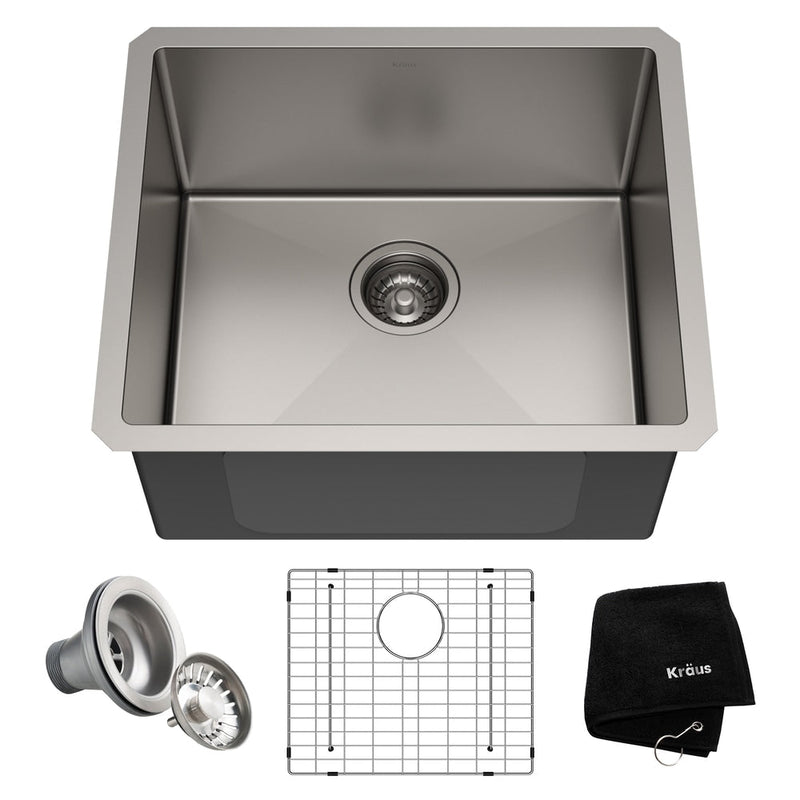 Standard PRO Undermount Stainless Steel Single Bowl Kitchen Sink, 21x18x10-in K8861
