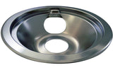 Laser 62241 GE Stove Shallow-Draw Drip Pan with Trim Ring, Dishwasher Safe, Bright Chrome, 6-in