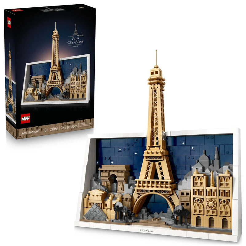 Architecture Landmarks Paris – City Of Love Building Set - 21064, 958-pcs, Ages 18+ W5333