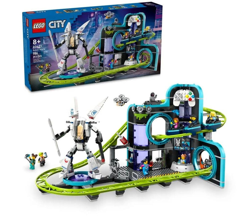 City Robot World Roller-Coaster Park Building Set - 60421, 986-pcs, Ages 8+ H6825