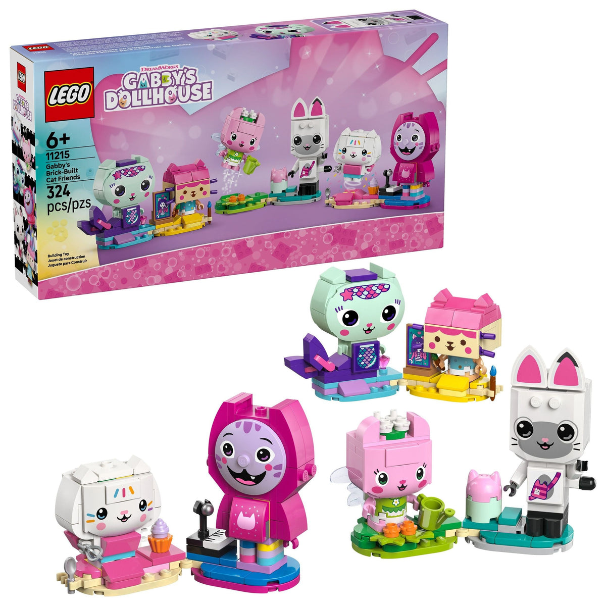 's Brick-Built Cat Friends - 11215, 324-pcs, Ages 6+