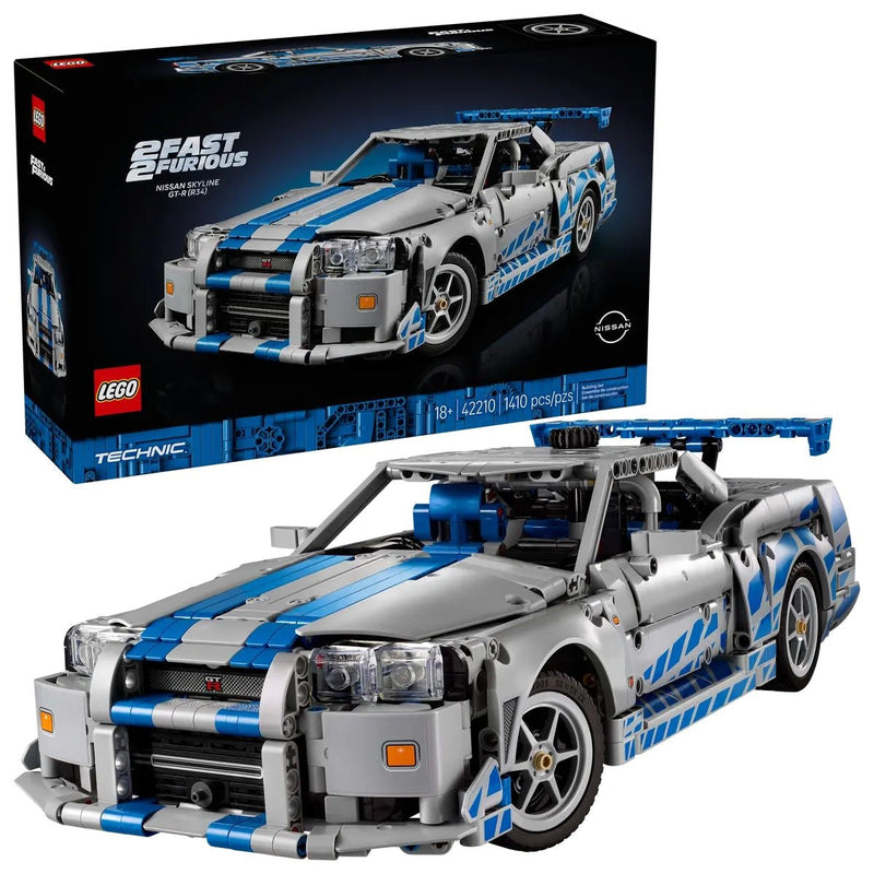 Technic 2 Fast 2 Furious Skyline GT-R (R34) Car - 42210, 1410-pcs, Ages 18+ T8085