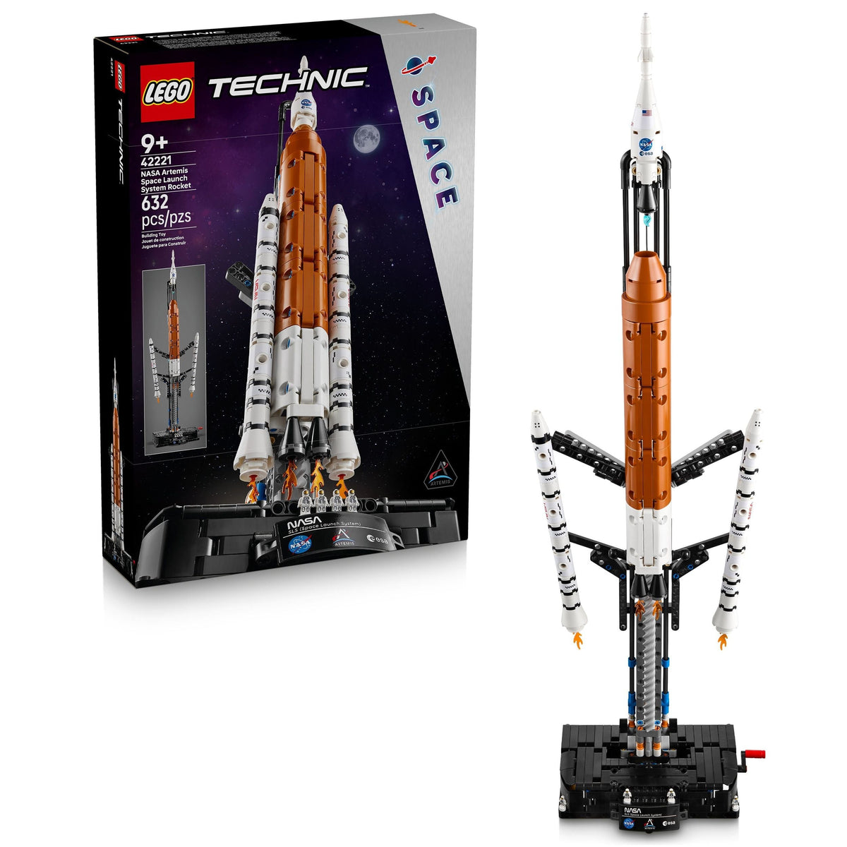 Technic NASA Artemis Space Launch System Rocket Model Building Set - 42221, 632-pcs, Ages 9+