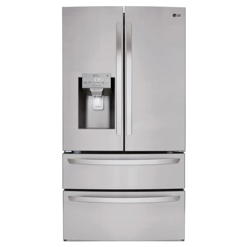 LG 36 in. 28 cu. ft. Stainless-steel French Door Refrigerator with Smudge-resistant Finish and SmartThinQ Wi-Fi I8411