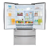 LG 36 in. 28 cu. ft. Stainless-steel French Door Refrigerator with Smudge-resistant Finish and SmartThinQ Wi-Fi