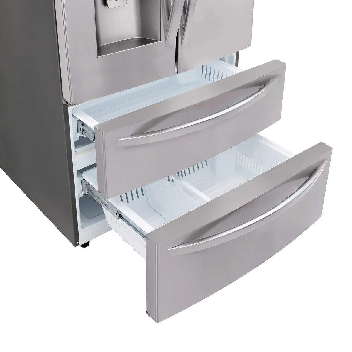 LG 36 in. 28 cu. ft. Stainless-steel French Door Refrigerator with Smudge-resistant Finish and SmartThinQ Wi-Fi