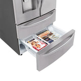 LG 36 in. 28 cu. ft. Stainless-steel French Door Refrigerator with Smudge-resistant Finish and SmartThinQ Wi-Fi