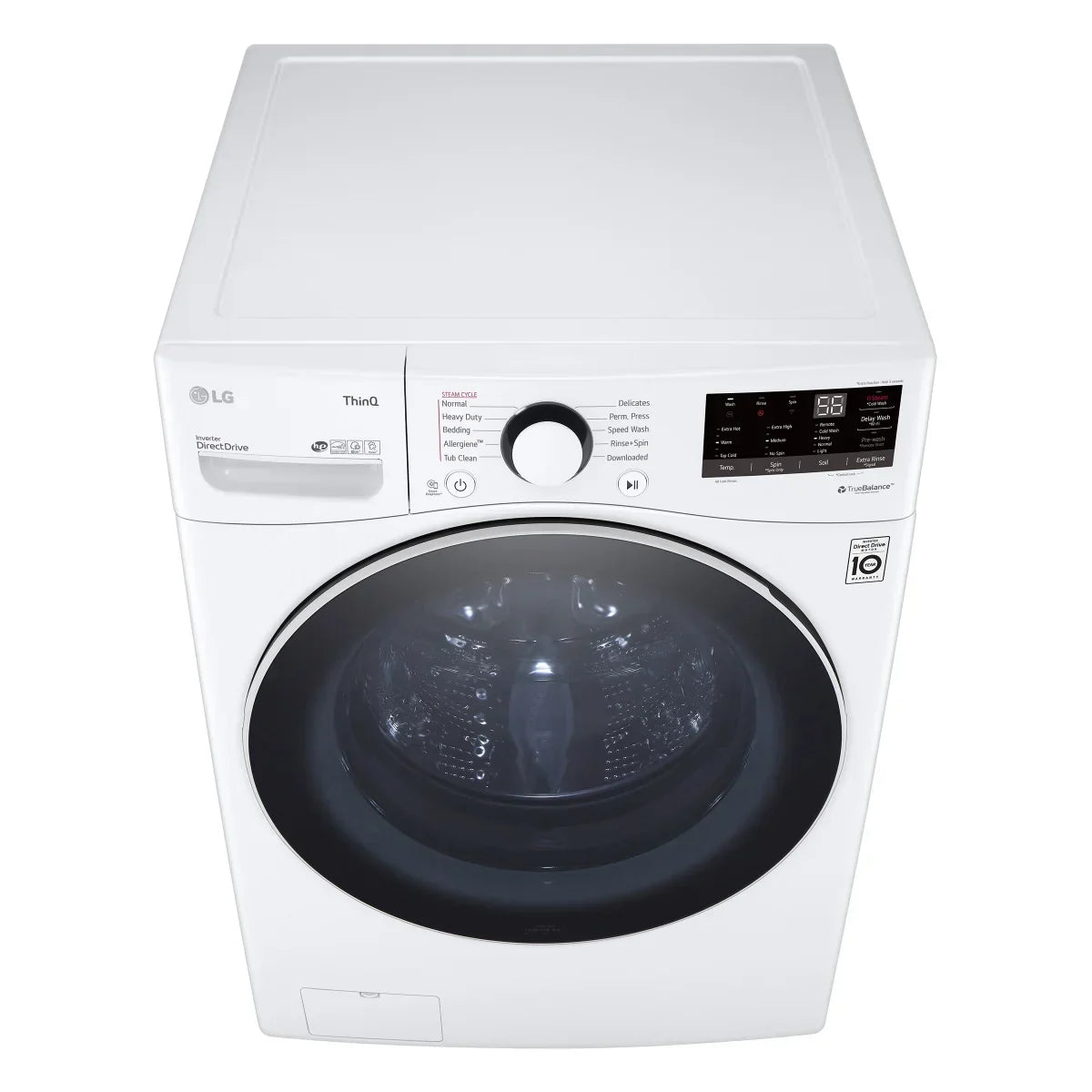 LG 5.2 cu ft. White Front Load Steam Washer with ThinQ Technology and Wi-Fi Enabled