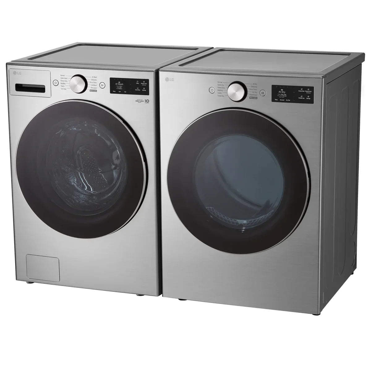 LG Laundry Bundle 5.8 cu ft. Front Load Washer and 7.4 cu ft. Electric Dryer