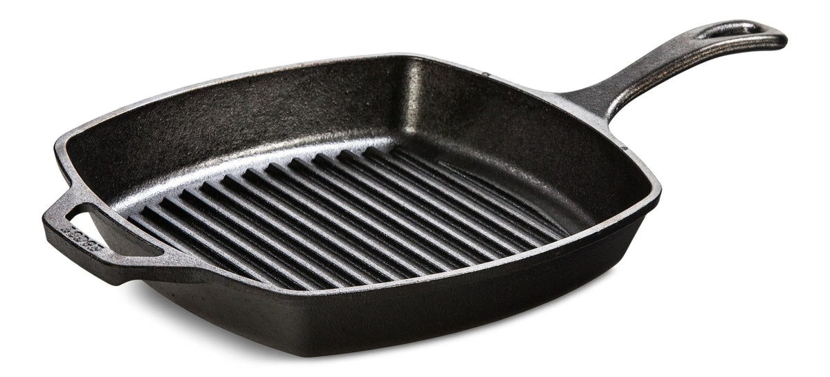 Lodge Seasoned Cast-Iron Grill Pan, 10.5-in (26 cm)