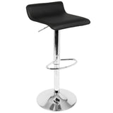 Ale PU Leather Swivel Counter/Bar Stool Adjustable Height (2-Piece Set)
