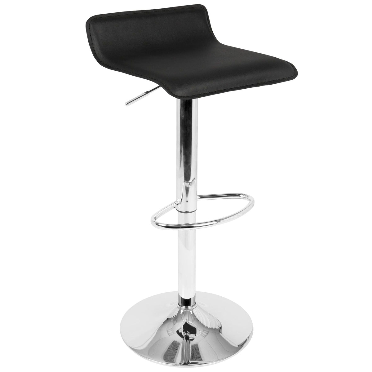 Ale PU Leather Swivel Counter/Bar Stool Adjustable Height (2-Piece Set)
