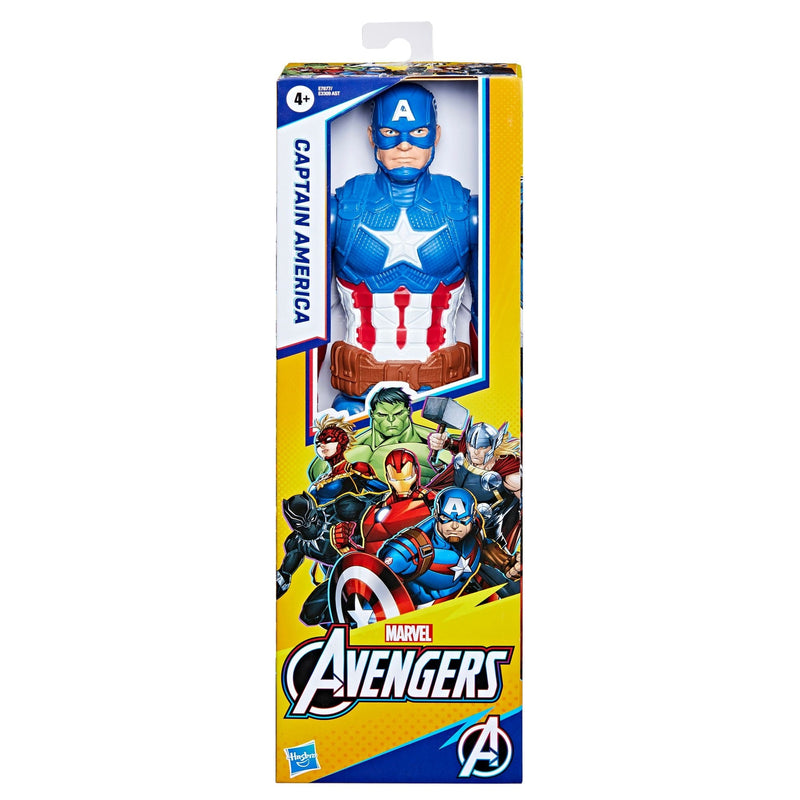 Titan Hero Series Captain America Action Figure, 12-in Toy, Ages 4+ A7145
