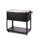 Stainless Steel Outdoor Mobile Prep & Storage Cart for BBQ