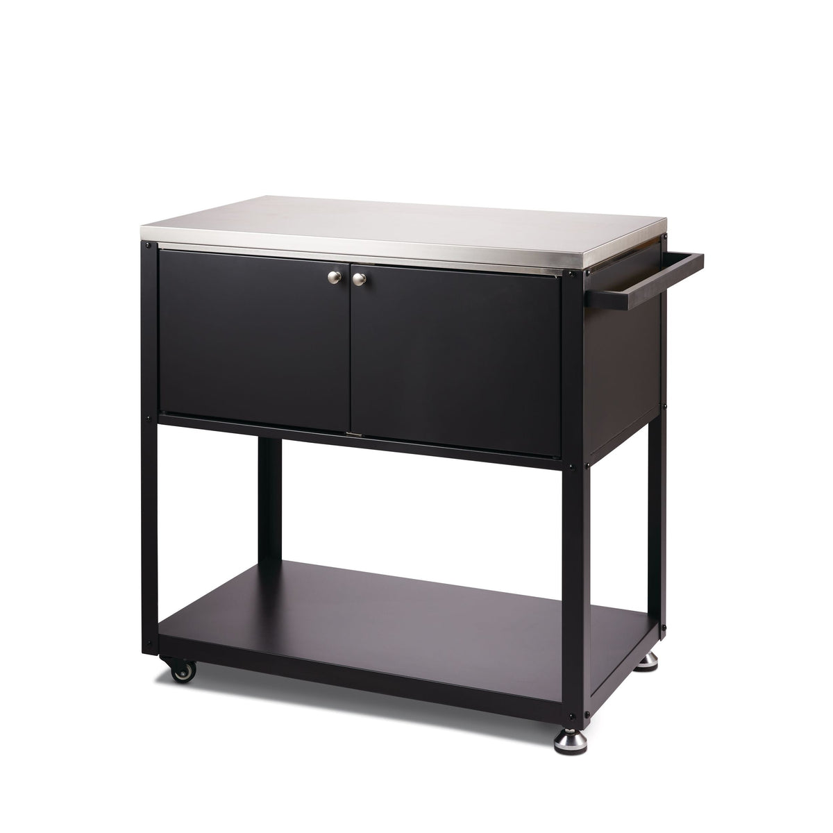 Stainless Steel Outdoor Mobile Prep & Storage Cart for BBQ