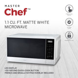 Matte Microwave, White, 1.1-cu-ft