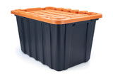 102-L Heavy-Duty Orange/Black Storage Tote
