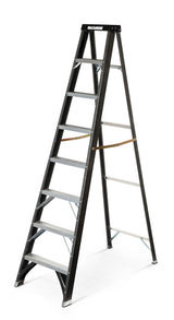 MAXIMUM Grade 1 Fibreglass Heavy-Duty Industrial Step Ladder, 250-lb, 8-ft