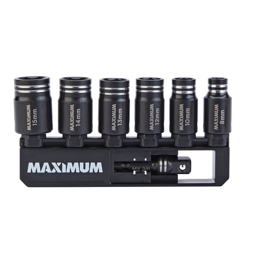 MAXIMUM Impact Driver Socket Set, Metric, 7-pc