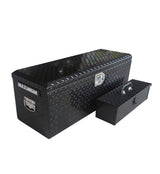 MAXIMUM Truck Chest Box with Portable Tool Box, Black, 35.5-in