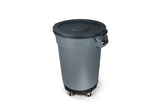 MAXIMUM Universal Commercial Heavy-Duty Resin Garbage Can Dolly, Black